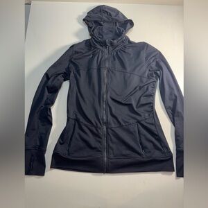Fabletics Black Hooded Zip-Up Jacket
Black Size L